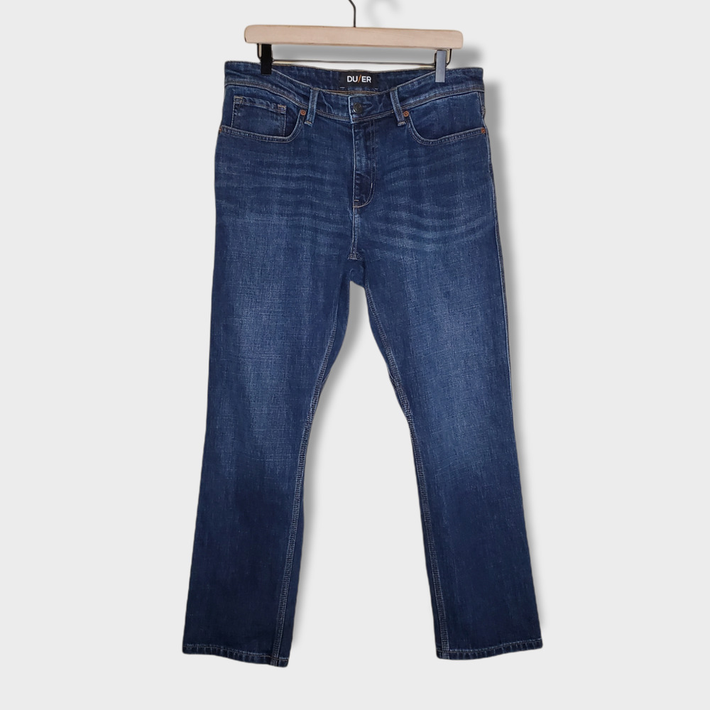 DUER Men's Straight Leg Medium Wash Jeans Size 34 x 30